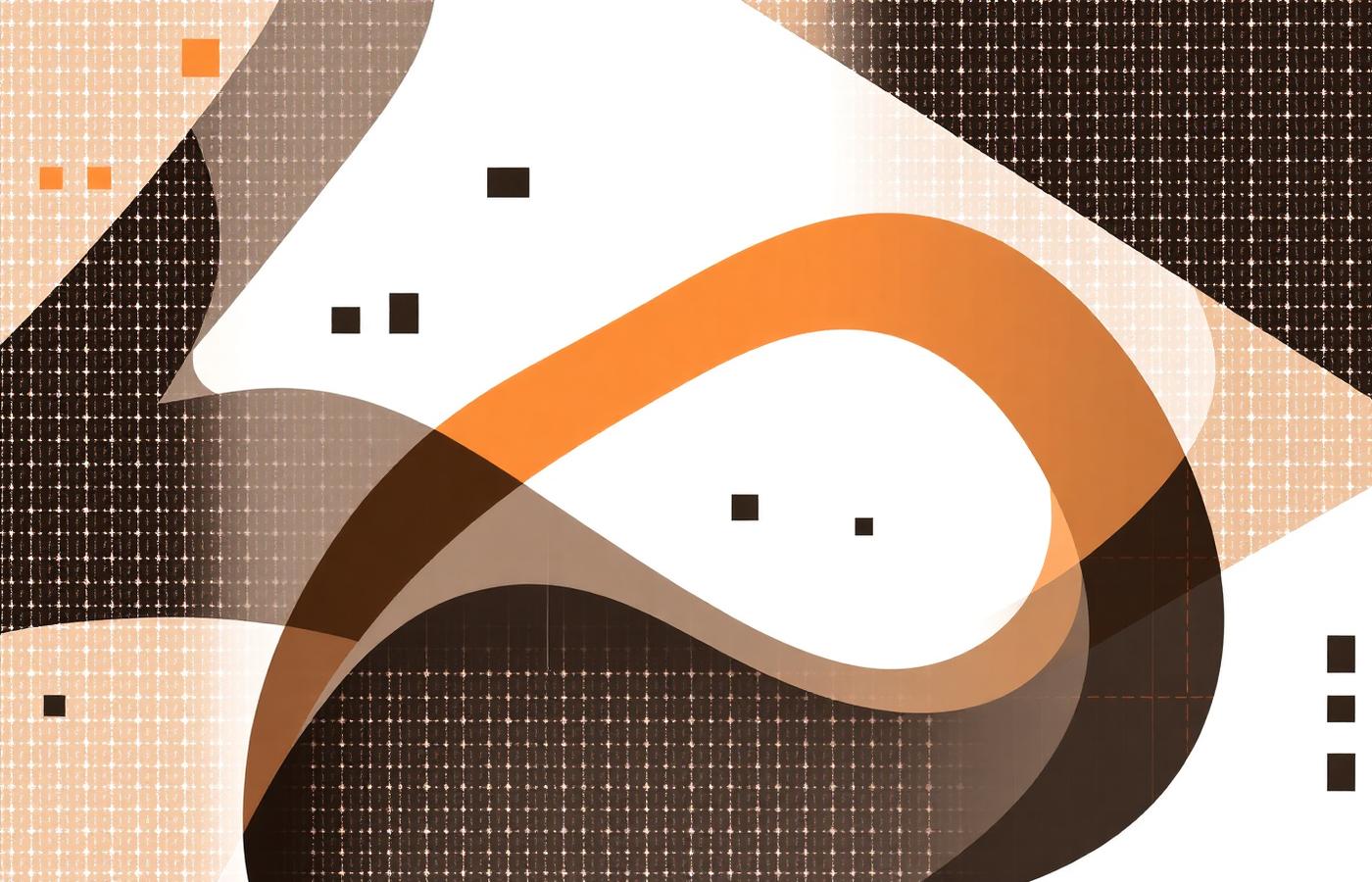 Abstract layered graphic of grids and plotted curves representing data pipelines and reporting